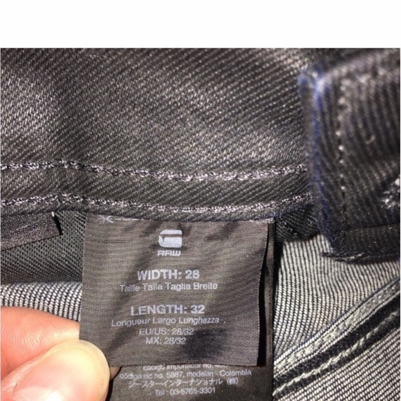 Black G-Star Raw 'Lynn' Jeans with a slight glossy finish. - Picture 6 of 8